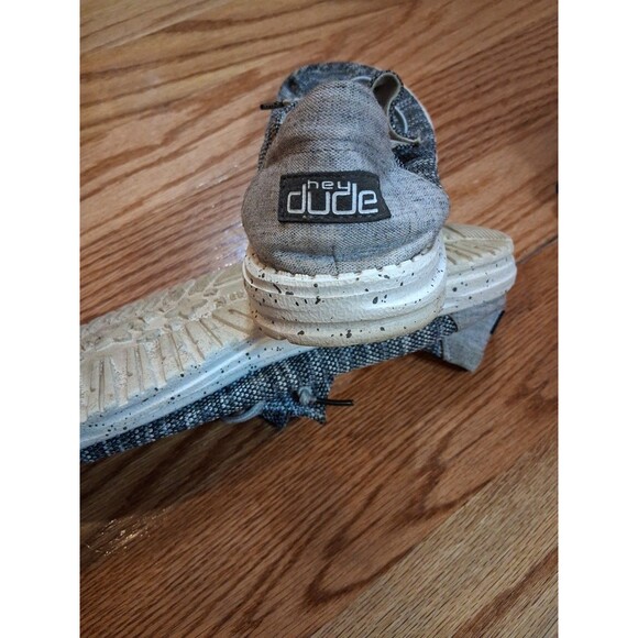 Hey Dude Wendy‎ Sox Black White - Size 10 Slip Ons - Picture 6 of 7